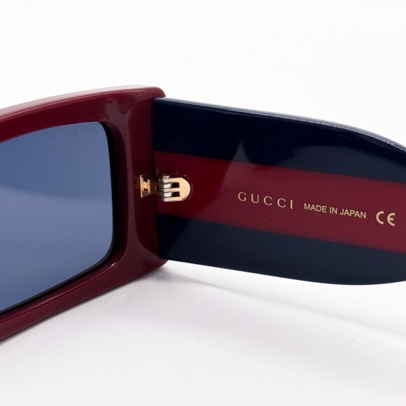 NEW GUCCI GG1860S 003 BURGUNDY/BLUE UNISEX SUNGLASSES GUCCI - Picture 11 of 12